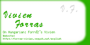 vivien forras business card